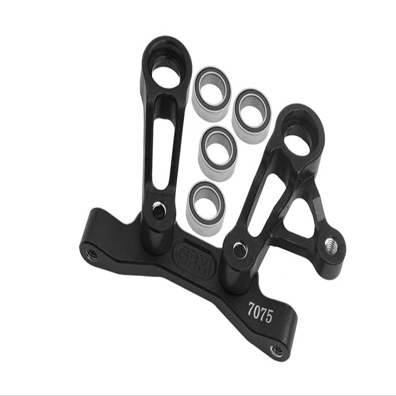 Aluminium 7075 Steering Arms and Steering Bridge for Tamiya 1:10 RC 4WD XV-02 PRO 58707 Upgrades - Black
