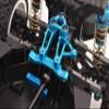 Aluminium 7075 Steering Arms and Steering Bridge for Tamiya 1:10 RC 4WD XV-02 PRO 58707 Upgrades - Black view 2