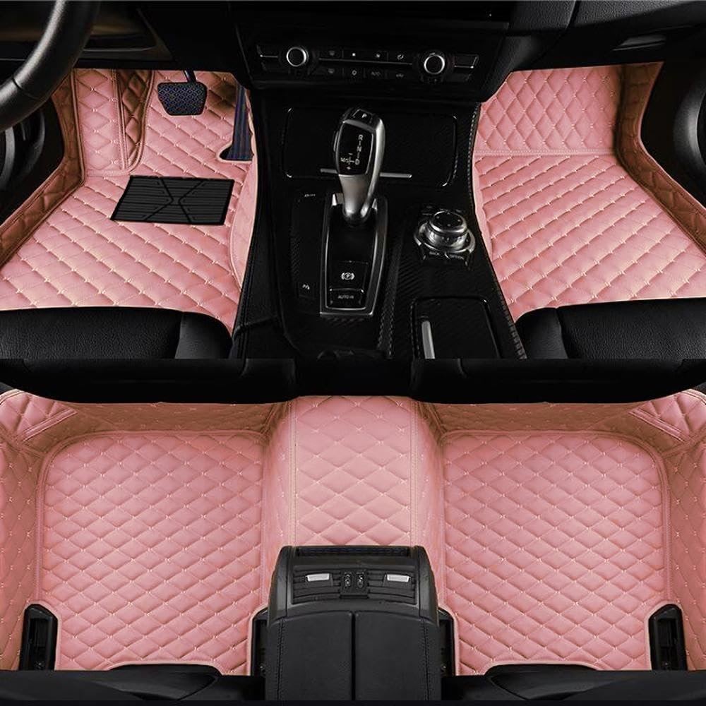 HLMATSM Customized car Floor mats Compatible with All car Models from 2000 to 2023, Fit for Toyota, Honda, Lexus, for All-Weather Protection, (Pink)