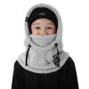 OWNGIGI Balaclava Ski Mask for Kids, Winter Windproof Face Mask for Cold Weather, Fleece Hooded Scarf Head Cover Neck Warmer Grey view 1