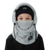 OWNGIGI Balaclava Ski Mask for Kids, Winter Windproof Face Mask for Cold Weather, Fleece Hooded Scarf Head Cover Neck Warmer Grey view 4