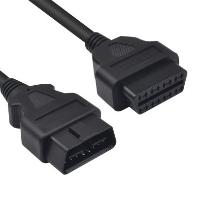 Duttek OBD2 Extension Cable 5FT/1.5M,16 Pin OBD Extension Cable Male to Female Diagnostic Tool Extension Cable Black