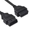 Duttek OBD2 Extension Cable 5FT/1.5M,16 Pin OBD Extension Cable Male to Female Diagnostic Tool Extension Cable Black view 1