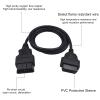 Duttek OBD2 Extension Cable 5FT/1.5M,16 Pin OBD Extension Cable Male to Female Diagnostic Tool Extension Cable Black view 2