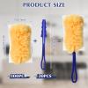 Yaomiao 120 Pcs Duster Refills for Cleaning Includes 100 Disposable Duster Refills Bulk with 20 Replacement Handle for Cleaning Office, Home, Blinds, Ceiling Fans, Furniture(Yellow) view 2