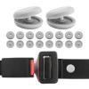Augeny 10 Sets Seat Belt Button Stop, Plastic Seat Belt Stop Clips, Universal Snap-On System Seatbelt Buckle Stopper Button Kit, Prevent Buckle from Sliding Down, No Welding Required (Gray) view 1