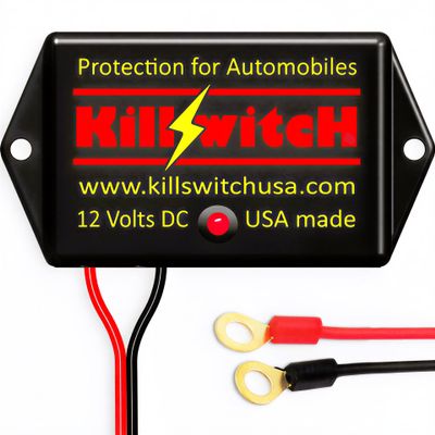 Killswitch EMP Shield for Vehicles (12V DC) Military-Grade Lightning, CME & Solar Flare Protection Easy 2-Wire Install for Cars, Trucks, Boats & Motorcycles Made in USA (Tested & Certified)
