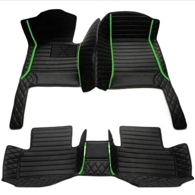 HLMATSM Custom Car Floor Mats Fit for Acura ILX MDX RDX TLX TSX Models from 2001 to 2023, All Weather Protection Waterproof Anti Slip Car Interior Accessories (Black Green Stripe)