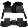HLMATSM Custom Car Floor Mats Fit for Acura ILX MDX RDX TLX TSX Models from 2001 to 2023, All Weather Protection Waterproof Anti Slip Car Interior Accessories (Black Green Stripe) view 1