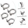 VICASKY 4pcs D-Shaped Steel Shackles Heavy Duty Horseshoe Shackle for Lifting Towing Metal Shackles for Vehicle Recovery Hauling Stainless Steel Construction view 2
