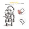 VICASKY 4pcs D-Shaped Steel Shackles Heavy Duty Horseshoe Shackle for Lifting Towing Metal Shackles for Vehicle Recovery Hauling Stainless Steel Construction view 3