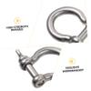 VICASKY 4pcs D-Shaped Steel Shackles Heavy Duty Horseshoe Shackle for Lifting Towing Metal Shackles for Vehicle Recovery Hauling Stainless Steel Construction view 4