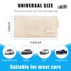 Augeny Car Sun Visor Organizer, Leather Personal Belonging Storage Pouch with Zipper, Car Visor Storage Pouch Sunglasses Holder, Auto Interior Accessories Pocket Organizers (Beige) view 2