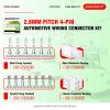 Pzsmocn 300 Pieces / 30 Sets 2.8 mm Pitch 4-Pin Automotive Wire Connector Adapter Assemblies Male/Female Housings and Crimp Terminals Kit. for AWG18#, AWG19# and AWG20# Cables. view 2