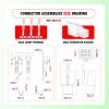 Pzsmocn 300 Pieces / 30 Sets 2.8 mm Pitch 4-Pin Automotive Wire Connector Adapter Assemblies Male/Female Housings and Crimp Terminals Kit. for AWG18#, AWG19# and AWG20# Cables. view 4