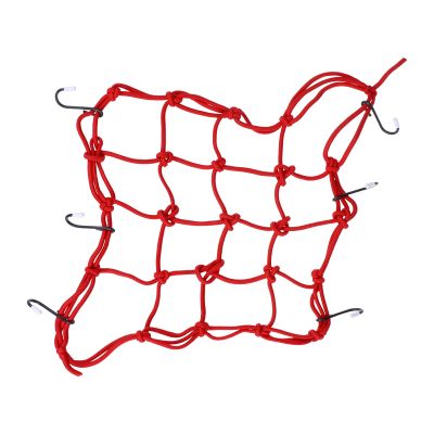 VANZACK Bike Cargo Net Rear Frame Net Cover Luggage Cover Helmet Net Rubber Band Elastic Red 30 * 30cm