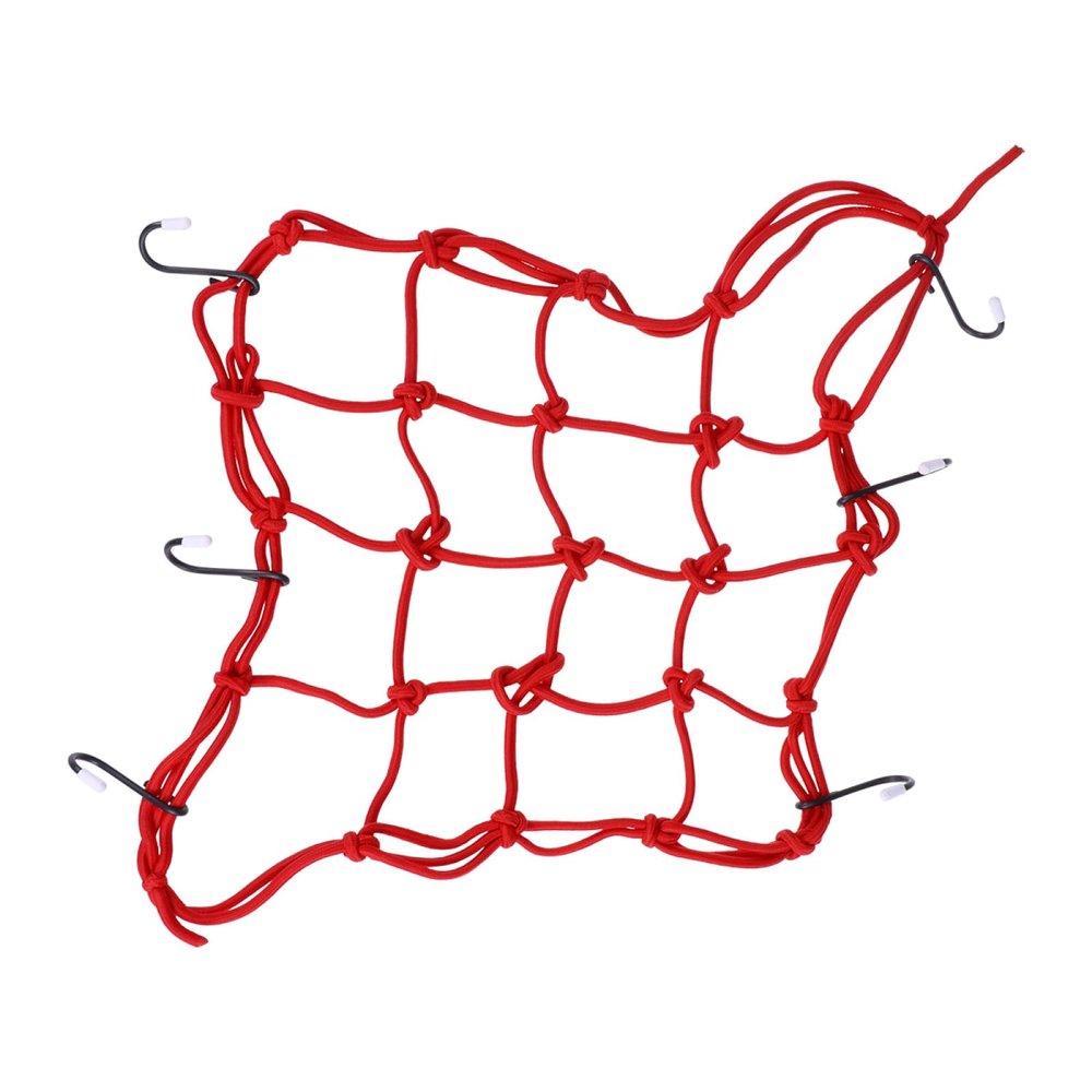 VANZACK Bike Cargo Net Rear Frame Net Cover Luggage Cover Helmet Net Rubber Band Elastic Red 30 * 30cm