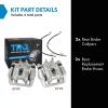 TRQ Rear Brake Caliper Set Zinc Coated Brackets Hoses view 2