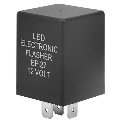 Pilipane Vehicle Turn Semaphore Flasher, EP27 5 Pin LED Flasher Relay, 12V Flasher for Turn Signals for Turn Semaphore Fix Watertight, 12V, Hyper Flash Solution