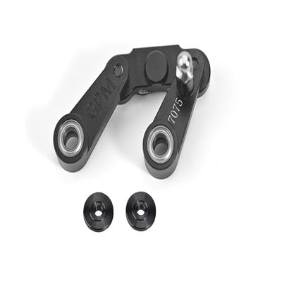 Aluminium 7075 Steering Assembly for Tamiya 1:10 R/C 58719 BBX BB-01 Upgrade Parts - Black