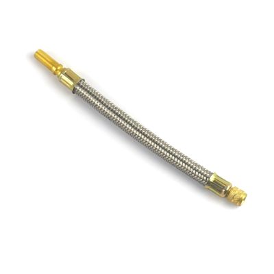 Tire Valve Stem Extension with End Cap, 7-inch Flexible Tire Valve Stem Extension for Cars Truck Motorcycle Bike