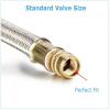 Tire Valve Stem Extension with End Cap, 7-inch Flexible Tire Valve Stem Extension for Cars Truck Motorcycle Bike view 2