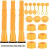 Zxglxinyao Gas Can Spout Replacement Set, 19 Pcs Gas Can Nozzle Replacement Kit for 1/2/5/10 Gal, Spouts for 5 Gallon Gasoline Cans of Old Tanks, Vent Caps, Drill Bits view 1