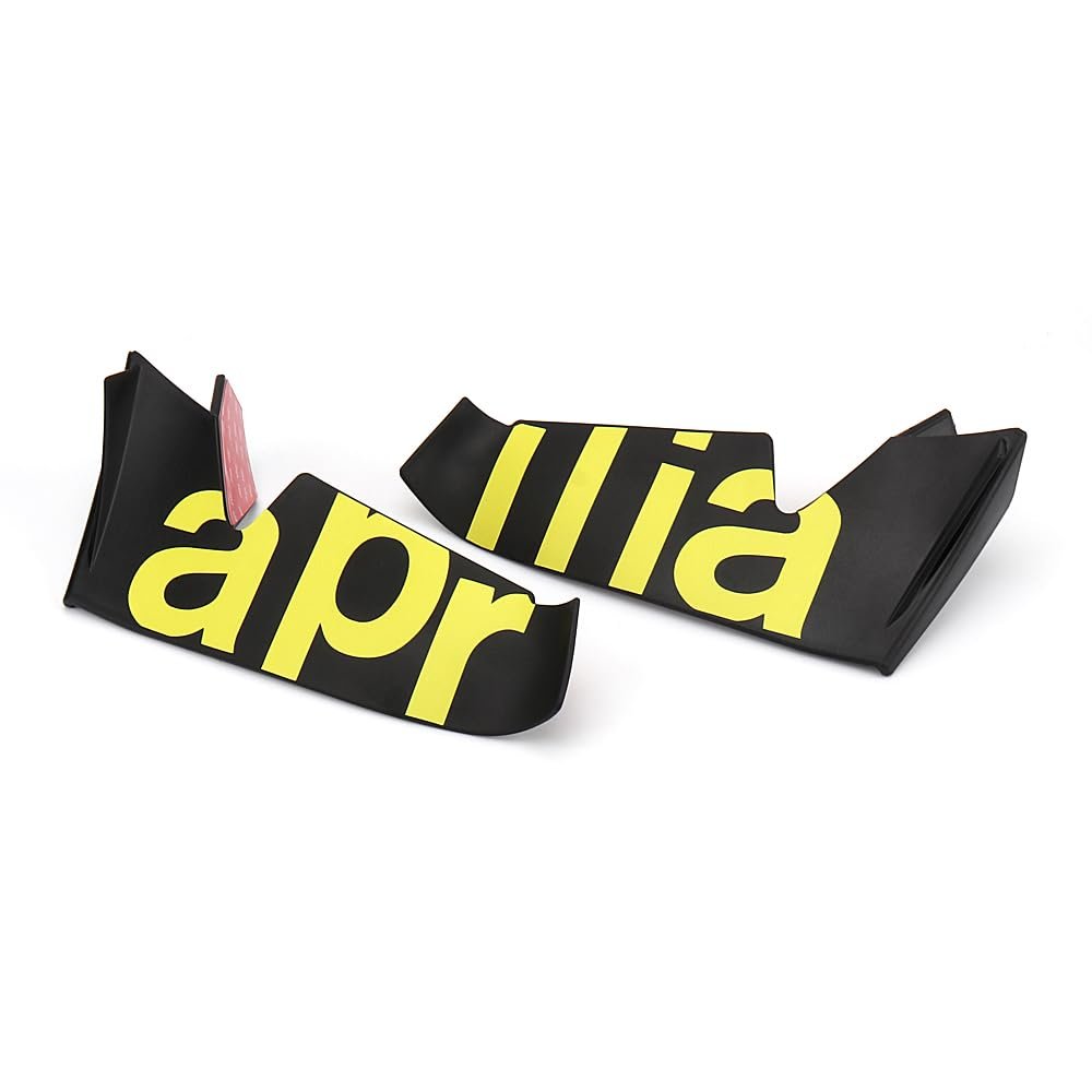 Motorcycle Winglet Compatible with Aprilia RS660 Front Fairing Wing Kit Spoiler Aerodynamics Winglet Headlight Fairing Beak Cowl Cover Extender (C-Yellow)