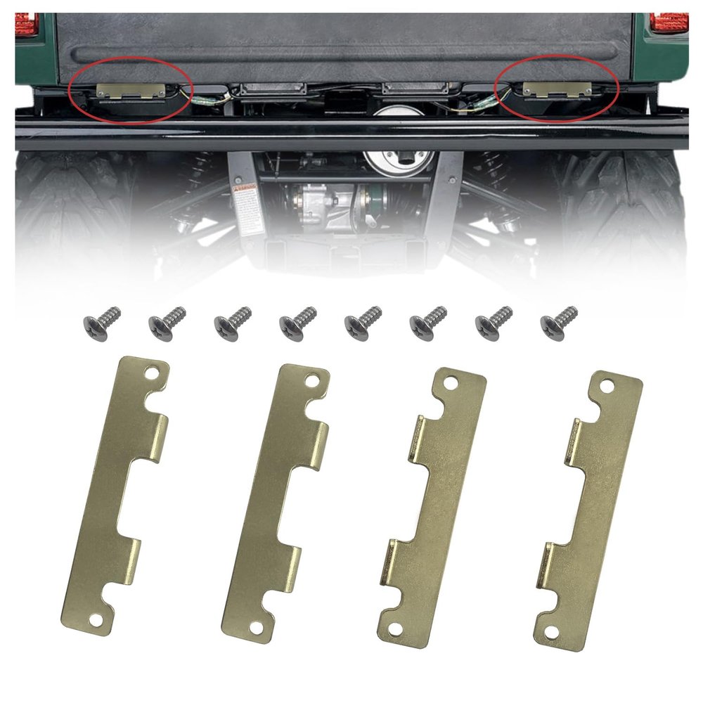 BIGLKNM 4 Pack Gold Gate Tailgate Hinge Plates for Rhino 450 660 700
