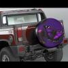 Spare Tire Cover 14 Inch Waterproof Protection Fit for Vehicle, Camper,Universal Spare Tire Cover,One Purple Plum Butterfly Print view 2