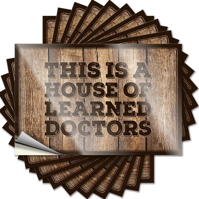 Mechanic Stickers This is A House of Learned Doctors Funny Sticker 10 Pcs Prank Stickers for Adults Car Decals (Size : 6X9CM)