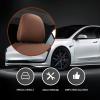 gunhunt Pack-2 Car Headrest Covers, Soft Dust-Proof Protector Covers, Seat Headrest Cover Replacement, Breathable Automobile Decoration Kit, Universal for Most Cars, Trucks, SUVs (Brown) view 3