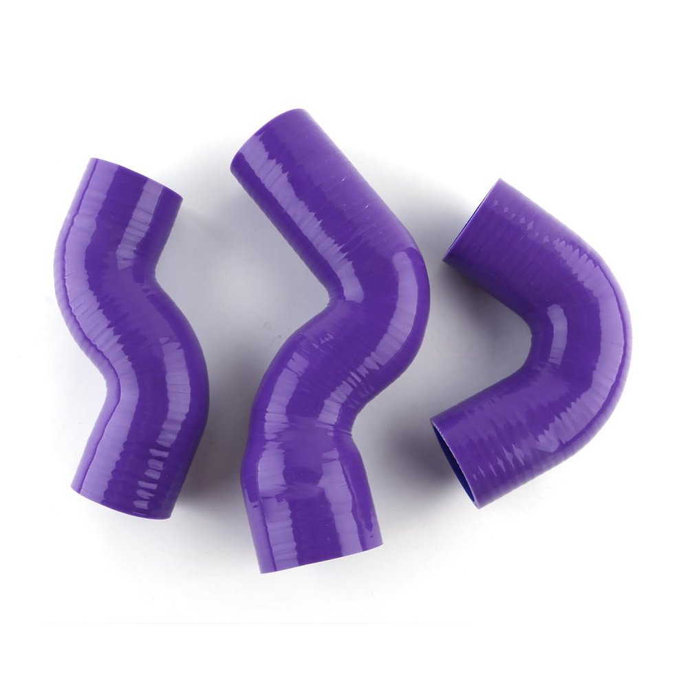 JOIUYOLJ 4 Layer Silicone Intercooler Turbo Boost Hose for 1999-2004 Land Rover Discovery 2 TD5 (purple)