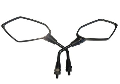MotorToGo Black Rear View Mirrors Compatible for 1993 Suzuki Intruder 800 VS800GL