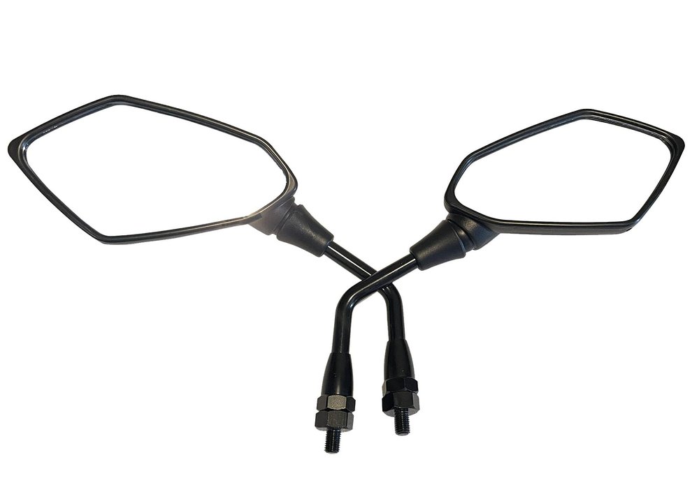 MotorToGo Black Rear View Mirrors Compatible for 1993 Suzuki Intruder 800 VS800GL