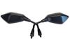 MotorToGo Black Rear View Mirrors Compatible for 1993 Suzuki Intruder 800 VS800GL view 2
