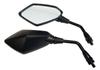 MotorToGo Black Rear View Mirrors Compatible for 1993 Suzuki Intruder 800 VS800GL view 3