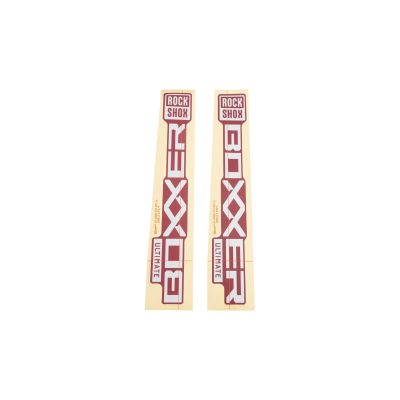 RockShox Decal Kit for BoXXer Ultimate D1, Silver for Boxxer Electric Red