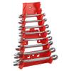 QANYEGN Plastic Wrench Organizer, 9 Slot Red Plastic Wrench Rack Standard Organizer Holder, Wrench Storage Rack for Storage Tool Wrenches Keeper view 1