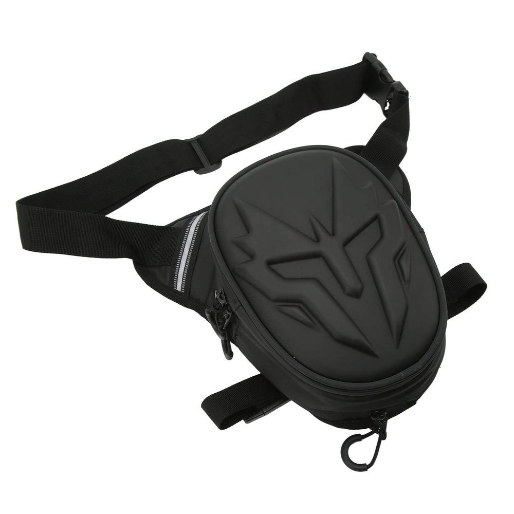 Carry Your in with the Motorcycle Leg Bag - PVC Matte Drop Leg Pouch - Multifunctional Thigh Packs - for Outdoor Activities - Carry Your Belongings (Matte Black)