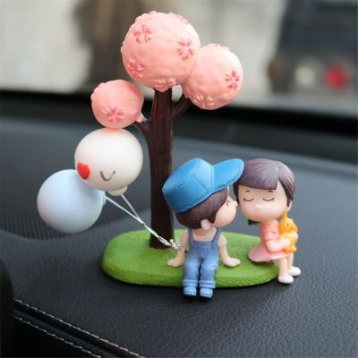 Aphro Couple Cute Ornaments for Car, Cartoon Car Dashboard Decorations, Car Decoration Cute Cartoon Couples Action, Car Decorations Interior (Style 01)