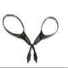 MotorToGo Black Rear View Mirrors Compatible for 2001 Suzuki Intruder 1500 VL1500 view 1