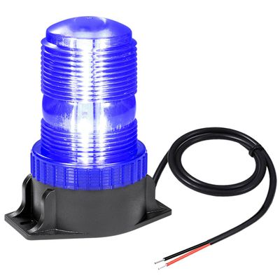 WOWTOU Rooftop Magnetic LED Blue Strobe Lights for Volunteer Firefighter Vehicles Police Cars POV Trucks Forklift, 12V 24V Safety Warning Flasher Emergency Flashing Beacon