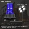 WOWTOU Rooftop Magnetic LED Blue Strobe Lights for Volunteer Firefighter Vehicles Police Cars POV Trucks Forklift, 12V 24V Safety Warning Flasher Emergency Flashing Beacon view 2