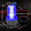 WOWTOU Rooftop Magnetic LED Blue Strobe Lights for Volunteer Firefighter Vehicles Police Cars POV Trucks Forklift, 12V 24V Safety Warning Flasher Emergency Flashing Beacon view 4