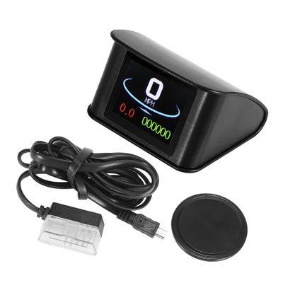 Hihaha Mini HUD Head Up Display Car Dashboard Digital Speedometer with OBDII EUOBD/Outside Multifunction Data Display Error Alarm TFT LCD Display for Car/Durable 2.2 Inch / 1 Set