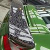 LZLRUN Forged Matte Carbon Fiber Black Vinyl Wrap Roll Air Release Sticker Sheet Film DIY Decal Car Auto Vehicle Morotcycle Self Adhesive (2inch x 30ft,Gloss Silver) view 3