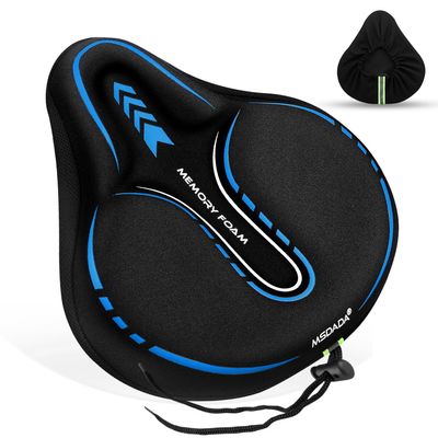 MSDADA New Large Gel Bike Seat Cover(Blue)