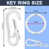 CooBigo 4Pack Small Keychain Rings, Metal Key Carabiner Clip, Mini EDC Key Ring Chain Holder Organizer for Purse Charm Hook, Car Keychain, Paracord Keychain Lanyard, Men and Women Key Fob (Silver) view 2
