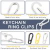 CooBigo 4Pack Small Keychain Rings, Metal Key Carabiner Clip, Mini EDC Key Ring Chain Holder Organizer for Purse Charm Hook, Car Keychain, Paracord Keychain Lanyard, Men and Women Key Fob (Silver) view 3